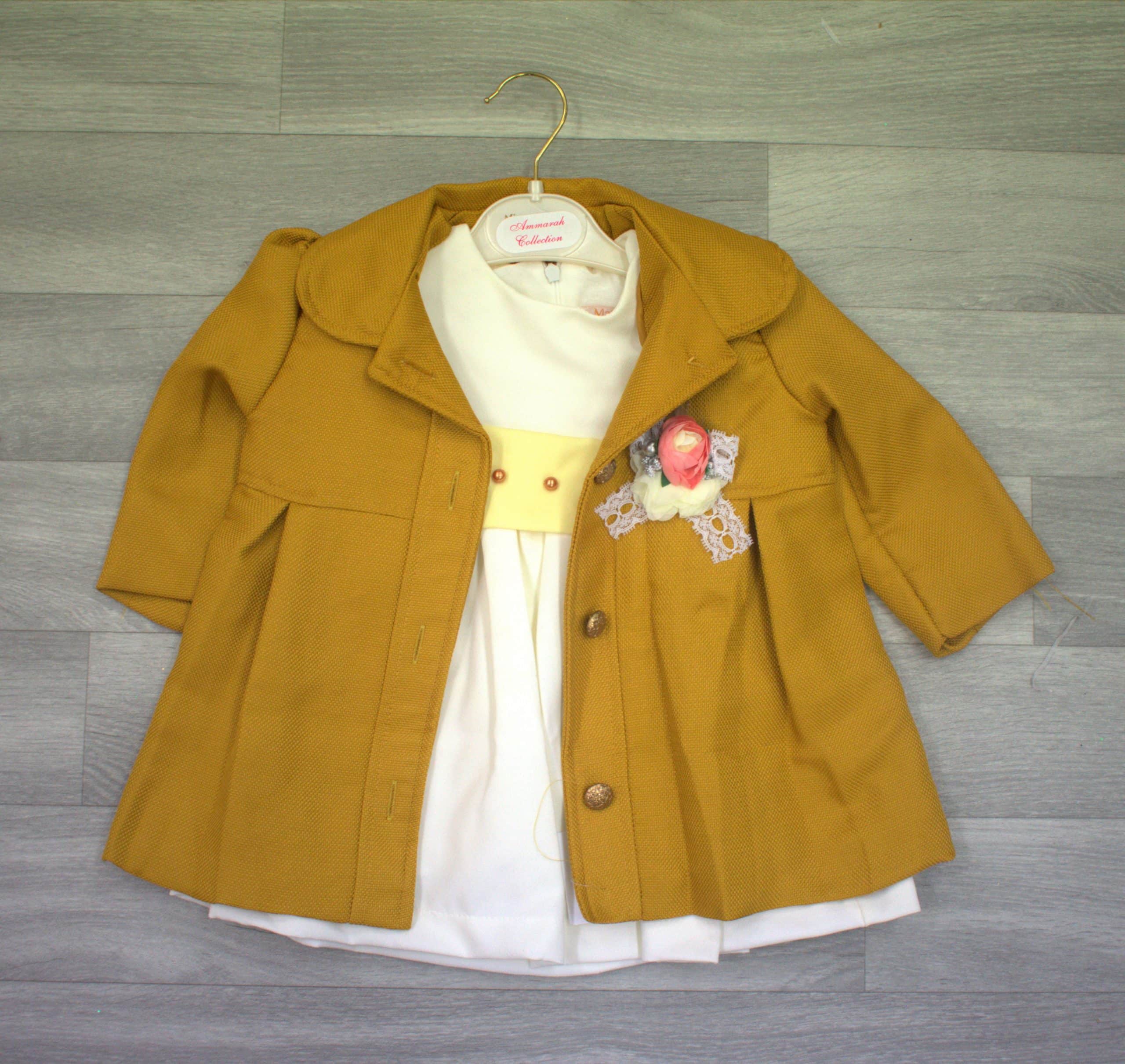 girls mustard coat