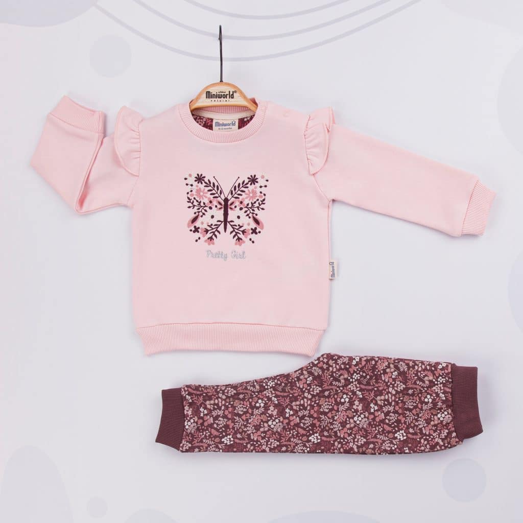 Baby Girl Track Suit Full Sleeve Flowers Style  !! main image 1