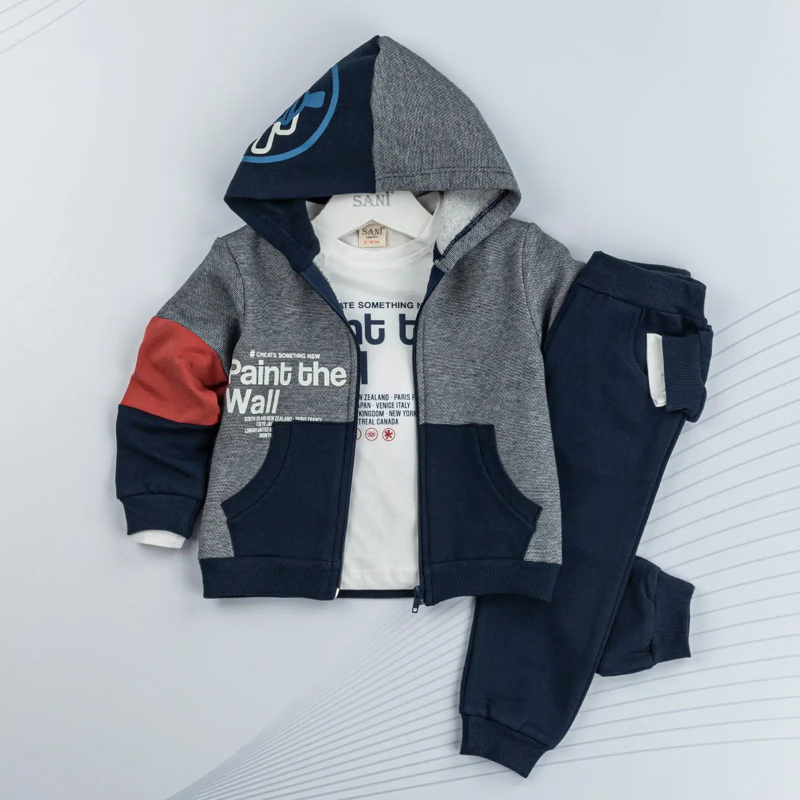 Graffiti Tracksuits No Hood Tracksuit Boys Piece Hooded Graffiti