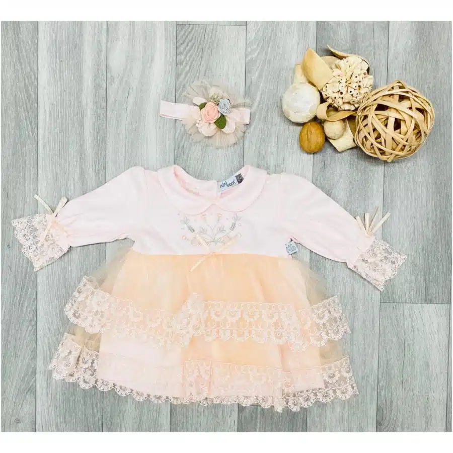 Red Lace Sequin Baby Dress w/ Headband (12-18 months)