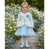 020 Girls Polka Dot Long Jacket Jacquard Party Dress (2-12Y)