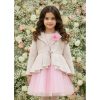 022 Girls Polka Dot Long Jacket Jacquard Party Dress (2-12Y)