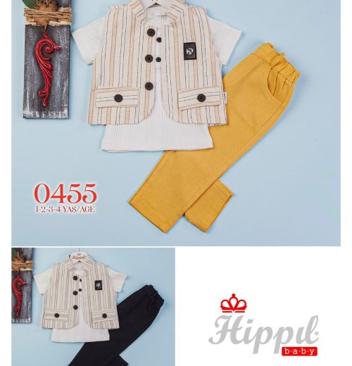 Boys Three Piece Pinstripe Waistcoat & Chinos Set (1-4Y)