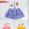 13176 Girls Two Piece Layered Dress with Shrug (2-5Y)