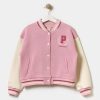 p jacket pink Girls PARIS Embossed Baseball Jacket (5-12Y)
