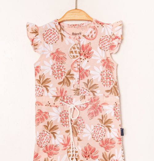 Baby Girls All in One Pineapple Print Playsuit (6-24M)