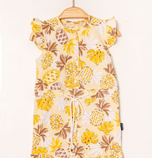 Baby Girls All in One Pineapple Print Playsuit (6-24M)