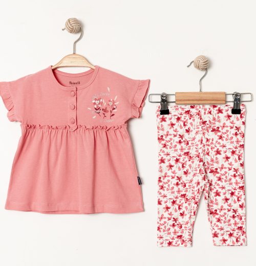 Baby Girls Two Piece Floral Dress & Leggings Set (6-24M)