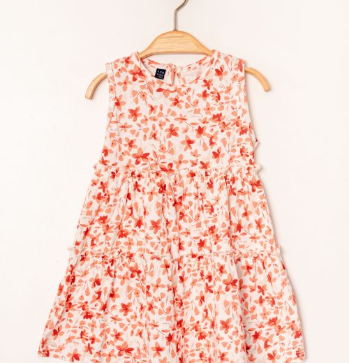Baby Girls Layered Floral Print Dress (6-24M)