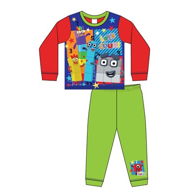 Boys Toddler NUMBER BLOCKS Official Pyjamas (18M-5Y)
