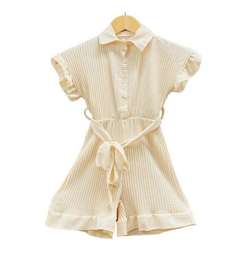 Girls Crinkle Ruffle All in One Playsuit (4-14Y)