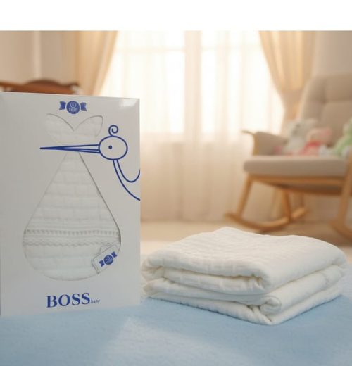 Babies Embossed Lace Boxed Blanket