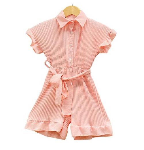 Girls Crinkle Ruffle All in One Playsuit (4-14Y)
