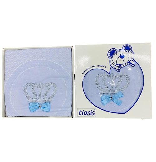 Babies Diamante Crown Boxed Blanket