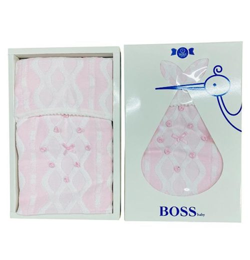 Babies Rose Bud Boxed Blanket