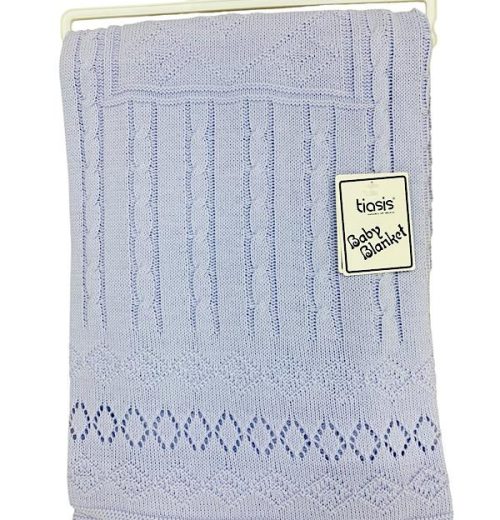 Babies Cable Knit Diamond Cut Blanket