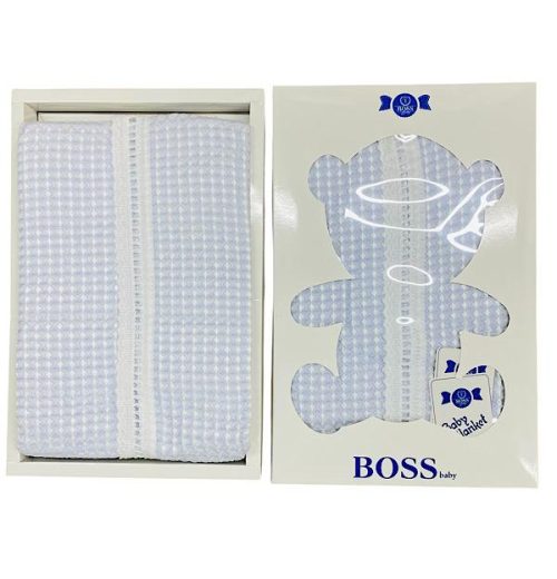 Babies Lace Border Teddy Boxed Blanket