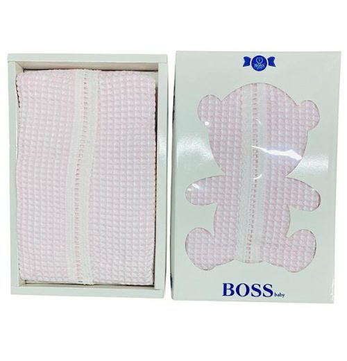 Babies Lace Border Teddy Boxed Blanket
