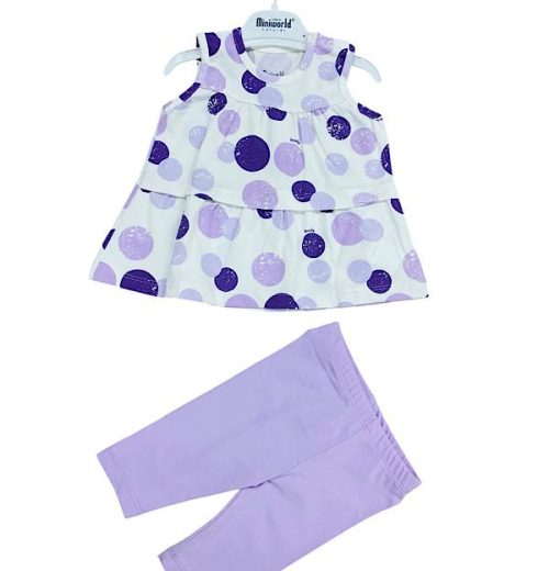 Baby Girls Polka Dot Layered Dress & Leggings Set (6-24M)