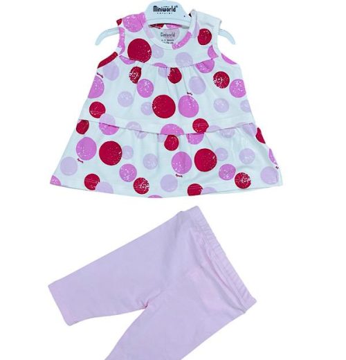 Baby Girls Polka Dot Layered Dress & Leggings Set (6-24M)