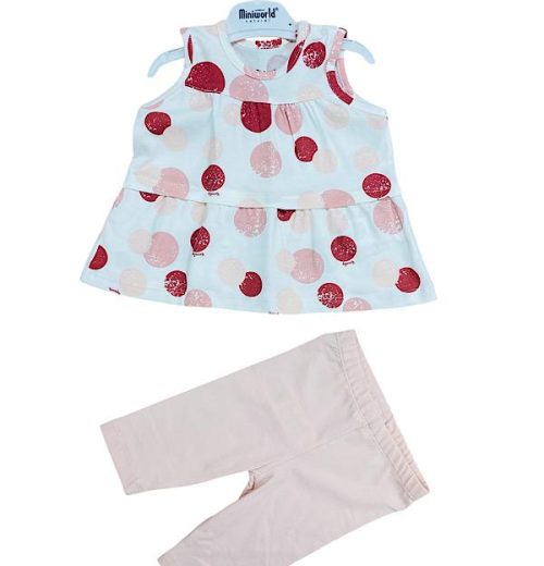 Baby Girls Polka Dot Layered Dress & Leggings Set (6-24M)