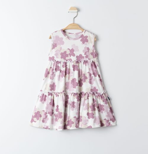 Girls Layered Floral Print Dress (3-6Y)