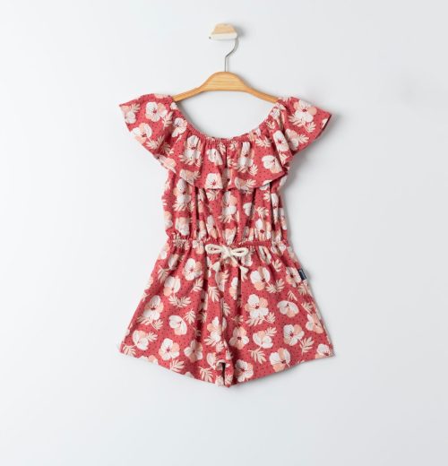 Girls All in One Floral Print Playsuit (3-6Y)