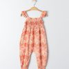 17256 orange Girls All in One Multi Print Jump Suit (3-6Y)
