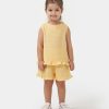25308 3 Girls Frilly Trim Embossed Shorts Set (2-5Y)