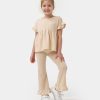 25316 3 Girls Frilly Sleeve Top & Bottoms Set (2-7Y)