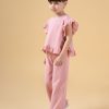 25379 24 Girls Frilly Trim Top & Bottoms Set (2-7Y)