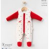 1102 RED Baby Girls All in One Frilly Lace Bow Polka Dot Velour Spanish Romper (0-9M)