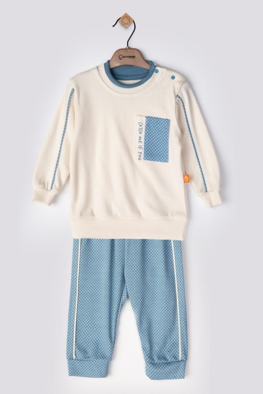 2453 blue Baby Boys "CATCH ME IF YOU CAN" Tracksuit (9-24M)