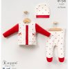 4054 RED Baby Girls Two Piece Frilly Lace Bow Polka Dot Velour Spanish Set with Hat (0-6M)