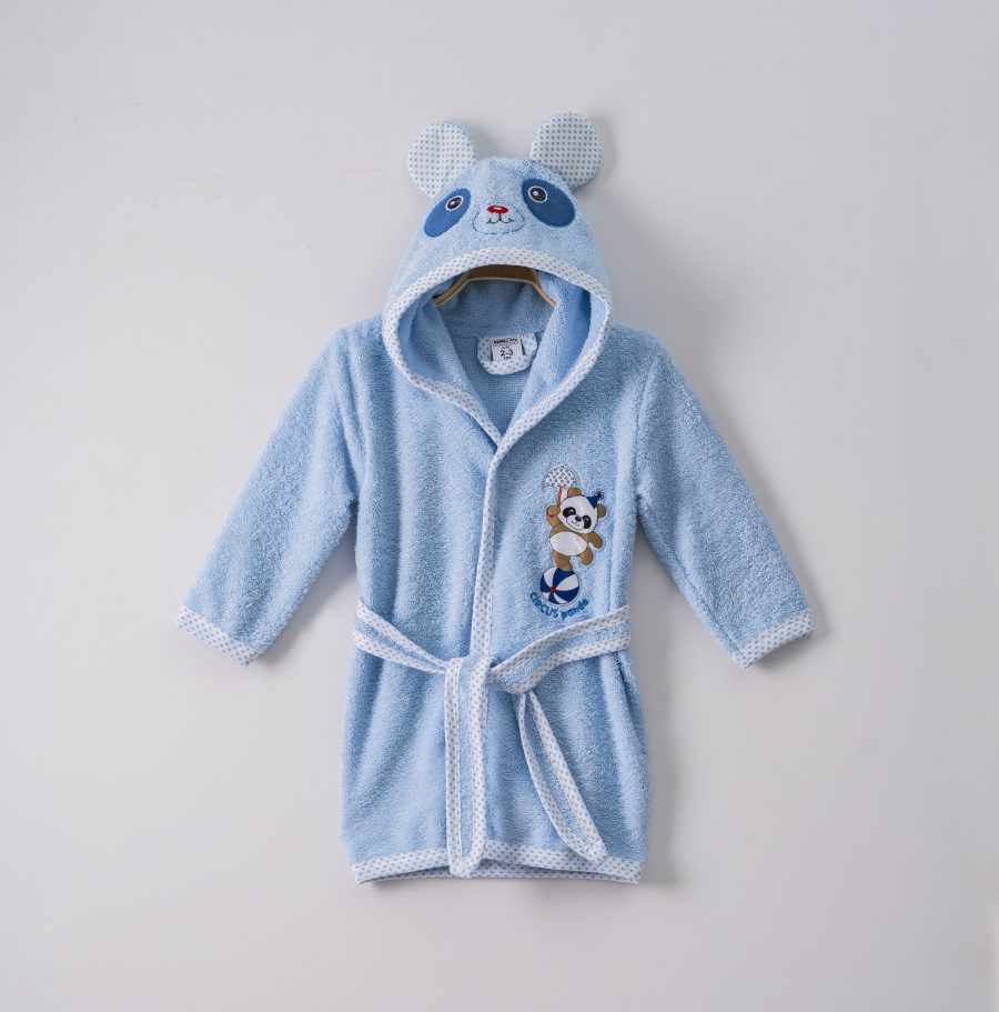 453 BLUE1 scaled Boys Teddy Bear Hooded Bath Gown (1-4Y)