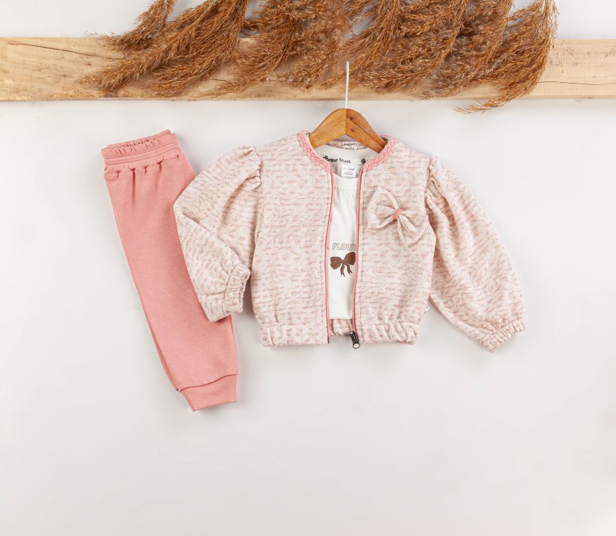 IMG 94739 scaled Girls Three Piece Bow Jacket & Bottoms Set (6-24Y)