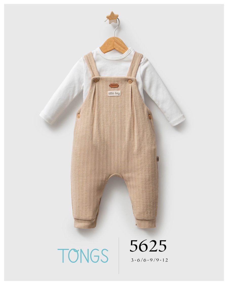 5615 Baby Boys Two Piece Spanish "LITTLE BOY" Dungarees Set (3-12M)