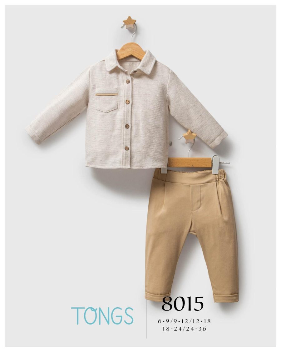 8015 Baby Boys Two Piece Spanish Shirt & Chinos Set (6-36M)