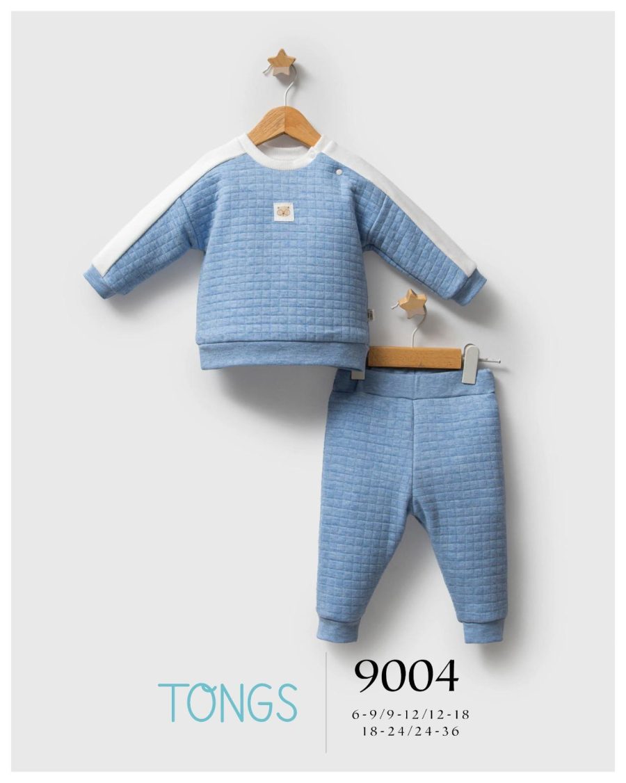 9004 BLUE Baby Boys Two Piece Spanish Teddy Tracksuit (6-36M)