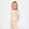 60356 beige Girls Heart Print Tracksuit (2-5Y)