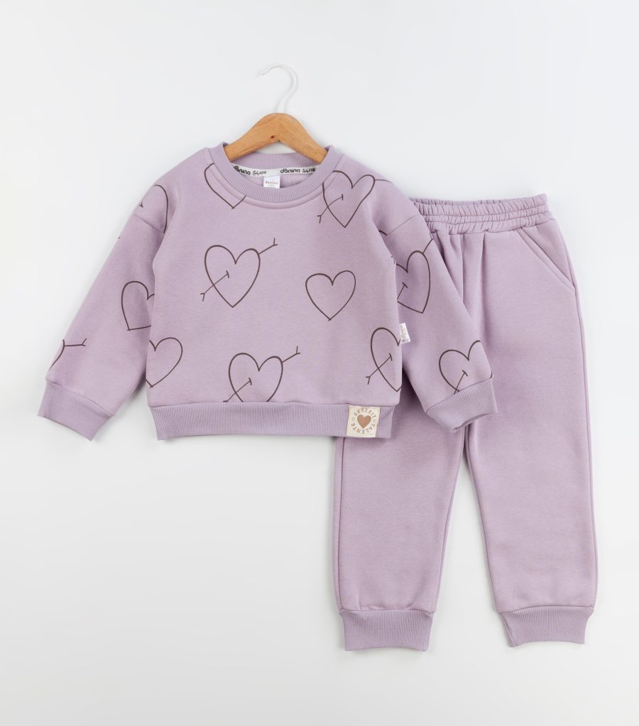 60356 lilac scaled Girls Heart Print Tracksuit (2-5Y)