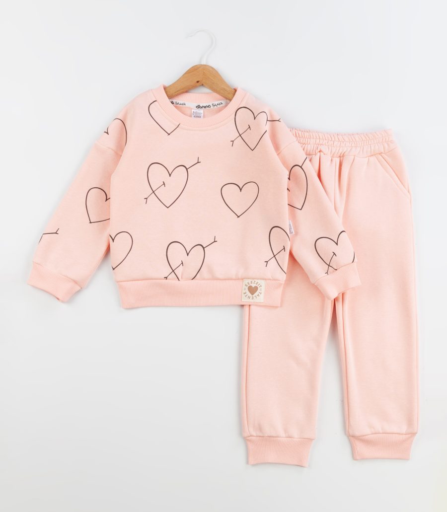 60356 pink scaled Girls Heart Print Tracksuit (2-5Y)