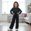 bow diamante black Girls Knitted Full Diamante Bow Lounge Wear Set (4-12Y)