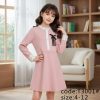 pearl dress pink Girls Knitted Pearl Diamante Dress (4-12Y)