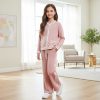 stripe l set pink Girls Knitted Stripe Lounge Wear Set (4-12Y)