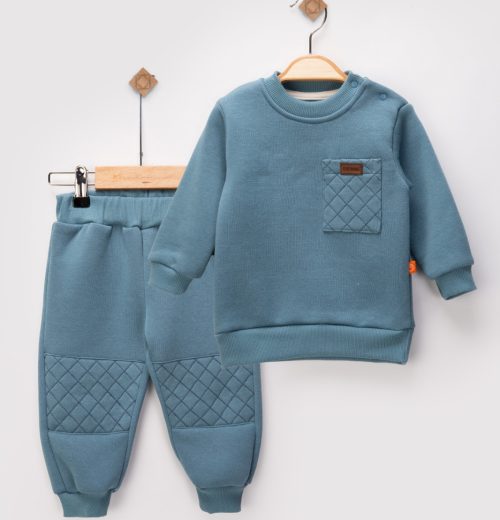 Baby Boys Two Piece Criss Cross Trim Tracksuit (9-24M)