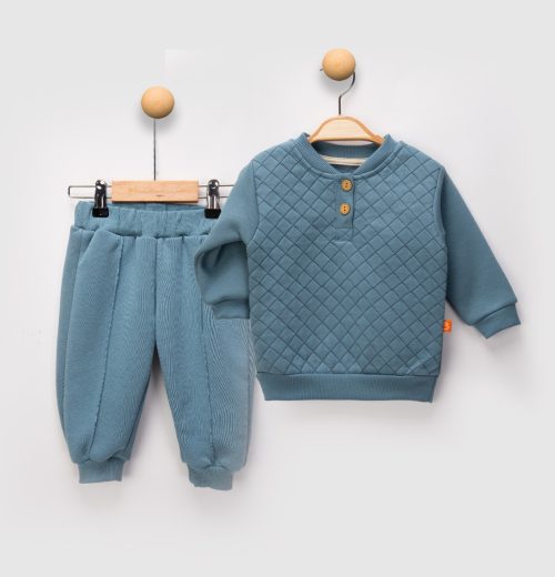 Baby Boys Two Piece Criss Cross Stitch Tracksuit (9-24M)