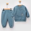 2497 blue Baby Boys Two Piece Centre Pocket Tracksuit (9-24M)