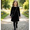 592 black Girls Full Sleeve Diamante Velvet Bow Dress with Purse (4-14Y)
