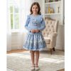 cupcake blue Girls Cupcake Print Pearl Diamante Top & Skirt Set (1-8Y)
